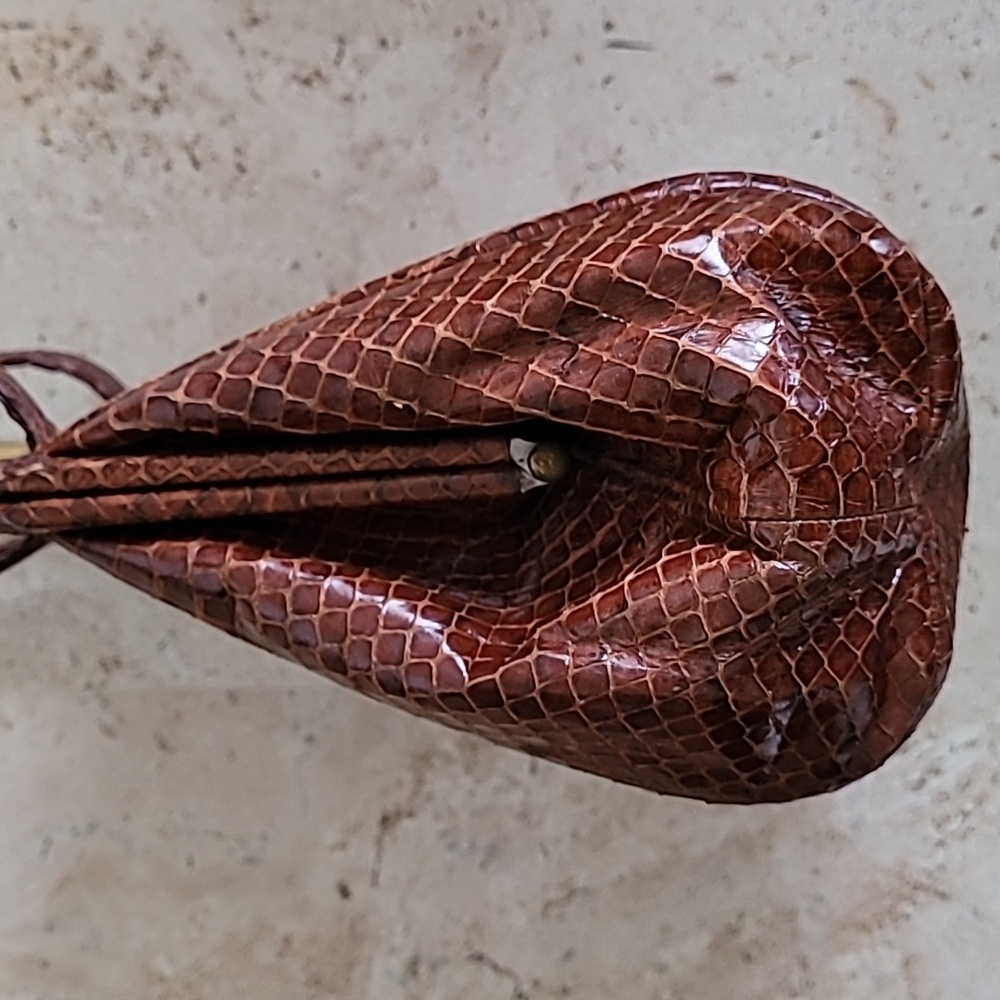 Vintage lizard skin small purse. 1940's ? - Picture 7 of 16